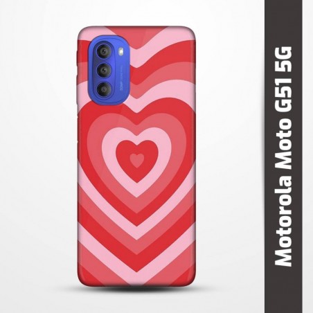 Pružný obal na Motorola Moto G51 5G s motivem Srdce