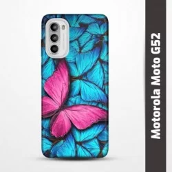 Pružný obal na Motorola Moto G52 s motivem Modří motýli