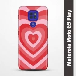 Pružný obal na Motorola Moto G9 Play s motivem Srdce