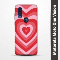 Pružný obal na Motorola Moto One Vision s motivem Srdce