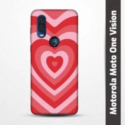 Obal na Motorola Moto One Vision s potiskem-Srdce