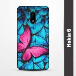 Pružný obal na Nokia 6 s motivem Modří motýli