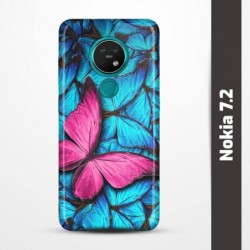 Obal na Nokia 7.2 s potiskem-Modří motýli