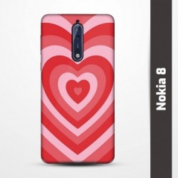Pružný obal na Nokia 8 s motivem Srdce