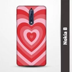 Obal na Nokia 8 s potiskem-Srdce
