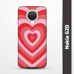 Pružný obal na Nokia G20 s motivem Srdce