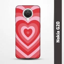 Pružný obal na Nokia G20 s motivem Srdce