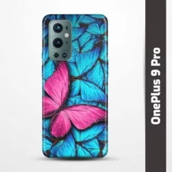 Pružný obal na OnePlus 9 Pro s motivem Modří motýli