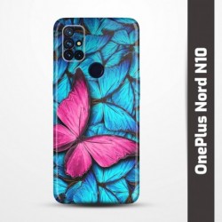 Pružný obal na OnePlus Nord N10 s motivem Modří motýli