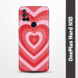 Pružný obal na OnePlus Nord N10 s motivem Srdce