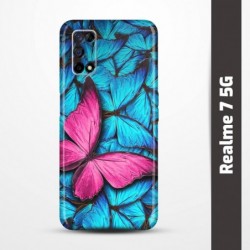 Pružný obal na Realme 7 5G s motivem Modří motýli
