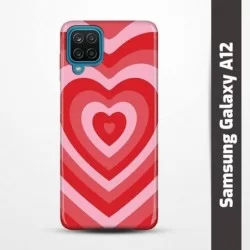 Pružný obal na Samsung Galaxy A12 s motivem Srdce