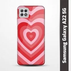 Pružný obal na Samsung Galaxy A22 5G s motivem Srdce