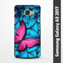 Pružný obal na Samsung Galaxy A3 2017 s motivem Modří motýli