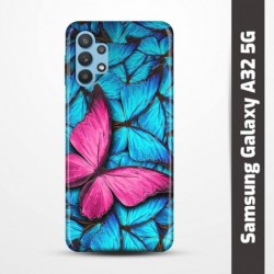 Pružný obal na Samsung Galaxy A32 5G s motivem Modří motýli