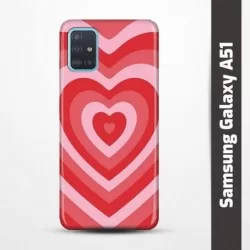Pružný obal na Samsung Galaxy A51 s motivem Srdce