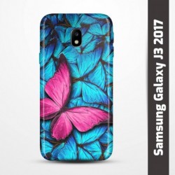 Pružný obal na Samsung Galaxy J3 2017 s motivem Modří motýli