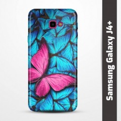 Pružný obal na Samsung Galaxy J4+ s motivem Modří motýli