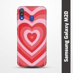 Pružný obal na Samsung Galaxy M20 s motivem Srdce