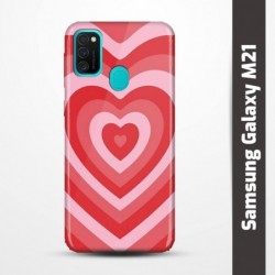 Pružný obal na Samsung Galaxy M21 s motivem Srdce