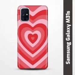 Pružný obal na Samsung Galaxy M31s s motivem Srdce