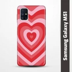Pružný obal na Samsung Galaxy M51 s motivem Srdce