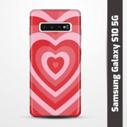 Pružný obal na Samsung Galaxy S10 5G s motivem Srdce