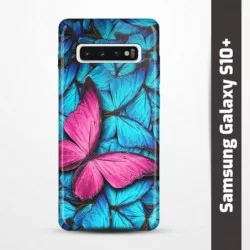 Pružný obal na Samsung Galaxy S10+ s motivem Modří motýli