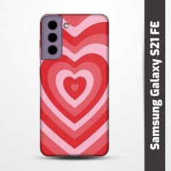Pružný obal na Samsung Galaxy S21 FE s motivem Srdce