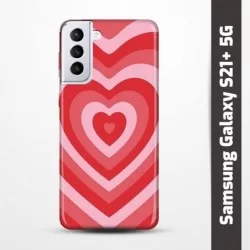 Pružný obal na Samsung Galaxy S21+ 5G s motivem Srdce