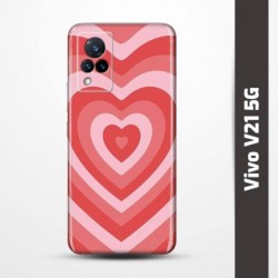 Pružný obal na Vivo V21 5G s motivem Srdce