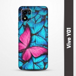 Pružný obal na Vivo Y01 s motivem Modří motýli