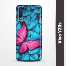 Pružný obal na Vivo Y20s s motivem Modří motýli