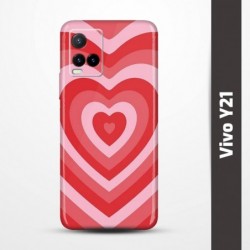 Pružný obal na Vivo Y21 s motivem Srdce