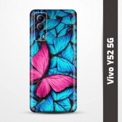 Pružný obal na Vivo Y52 5G s motivem Modří motýli