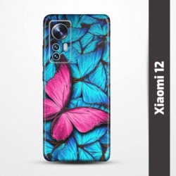Pružný obal na Xiaomi 12 s motivem Modří motýli