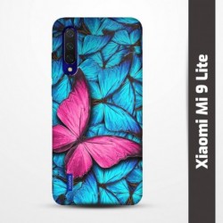 Pružný obal na Xiaomi Mi 9 Lite s motivem Modří motýli