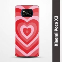 Pružný obal na Xiaomi Poco X3 s motivem Srdce