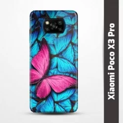 Pružný obal na Xiaomi Poco X3 Pro s motivem Modří motýli