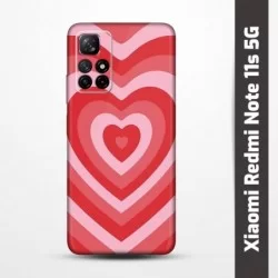Pružný obal na Xiaomi Redmi Note 11s 5G s motivem Srdce