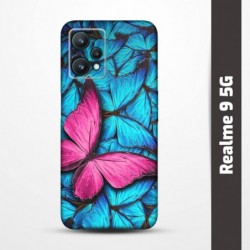 Pružný obal na Realme 9 5G s motivem Modří motýli