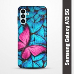 Pružný obal na Samsung Galaxy A13 5G s motivem Modří motýli
