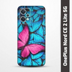 Pružný obal na OnePlus Nord CE 2 Lite 5G s motivem Modří motýli