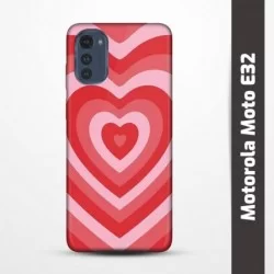 Obal na Motorola Moto E32 s potiskem-Srdce