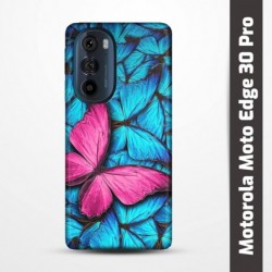 Pružný obal na Motorola Moto Edge 30 Pro s motivem Modří motýli
