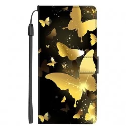 Knížkové obrázkové pouzdro na Honor Magic4 Lite 5G-Zlatí motýlci