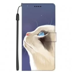 Knížkové obrázkové pouzdro na Samsung Galaxy A52 5G-Kočka