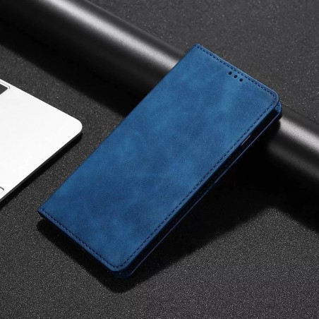 Knížkové pouzdro na Motorola Moto E6s [PU kůže]-Modrá