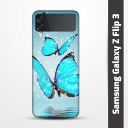 Pružný obal na Samsung Galaxy Z Flip 3 s motivem Motýli