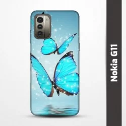 Pružný obal na Nokia G11 s motivem Motýli